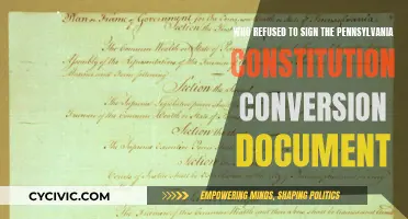 The Pennsylvania Constitution: Who Refused to Sign?