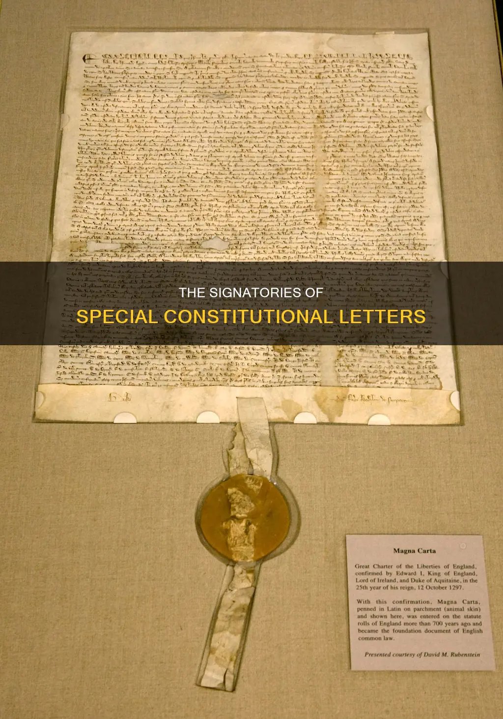 who sent and signed the special constitutional letters
