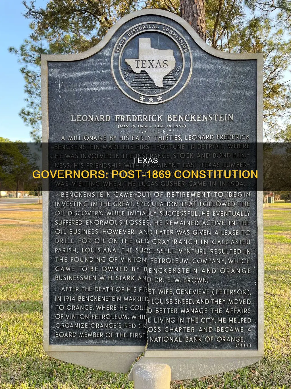 who served as texas governor under the 1869 texas constitution