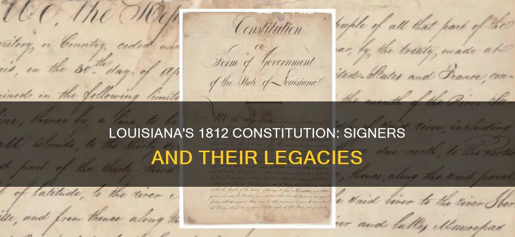 who signed louisiana constitution of 1812