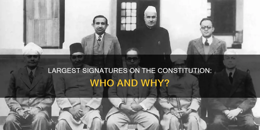 who signed the constitution the largest