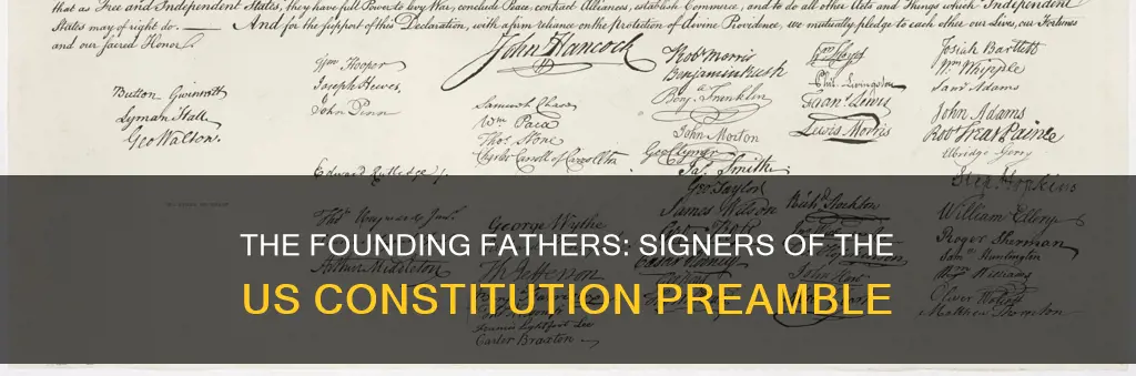 who signed the preamble to the constitution