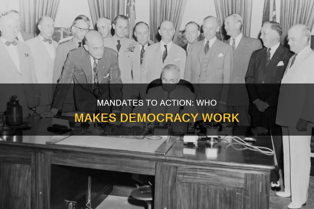 who turns congressional or presidential mandates into action