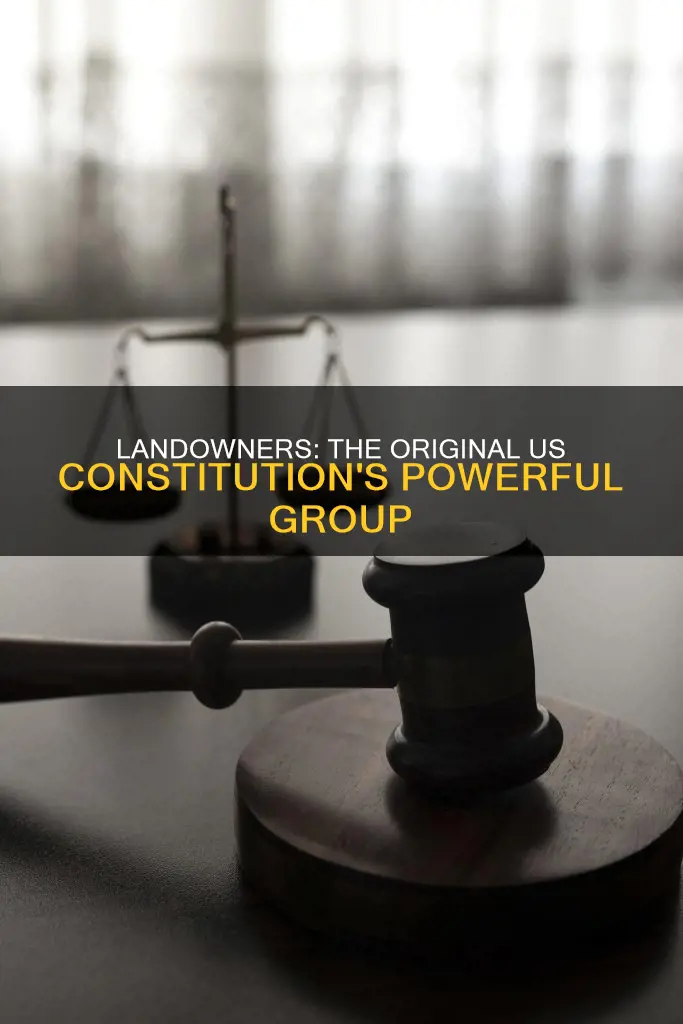 who was a landowner under original us constitution