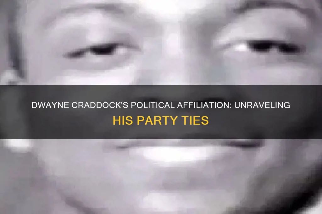 who was dwayne craddock what political party