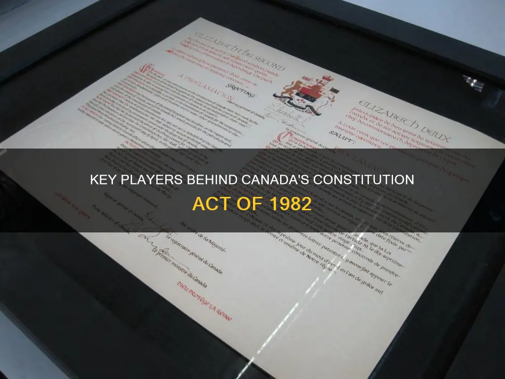 who was involved in the constitution act of 1982