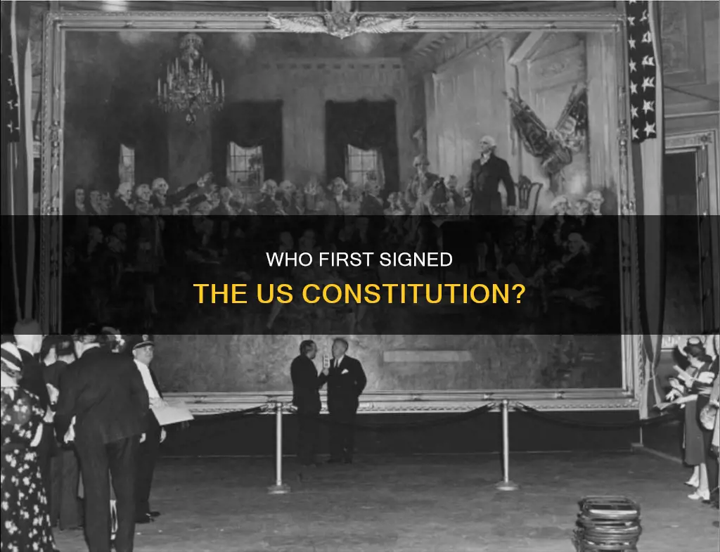 who was the first to sign the completed constitution