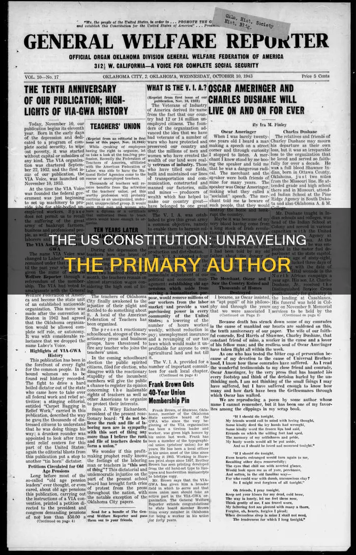 who was the primary author of the us constitution