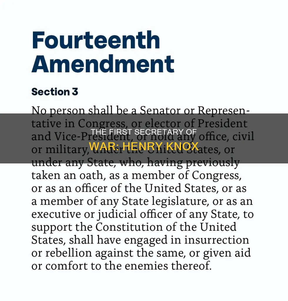 who was the secretary of war under the new constitution