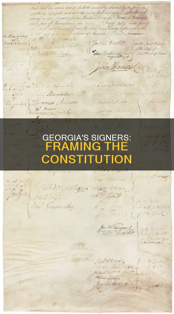 who were the signers of the constitution from georgia