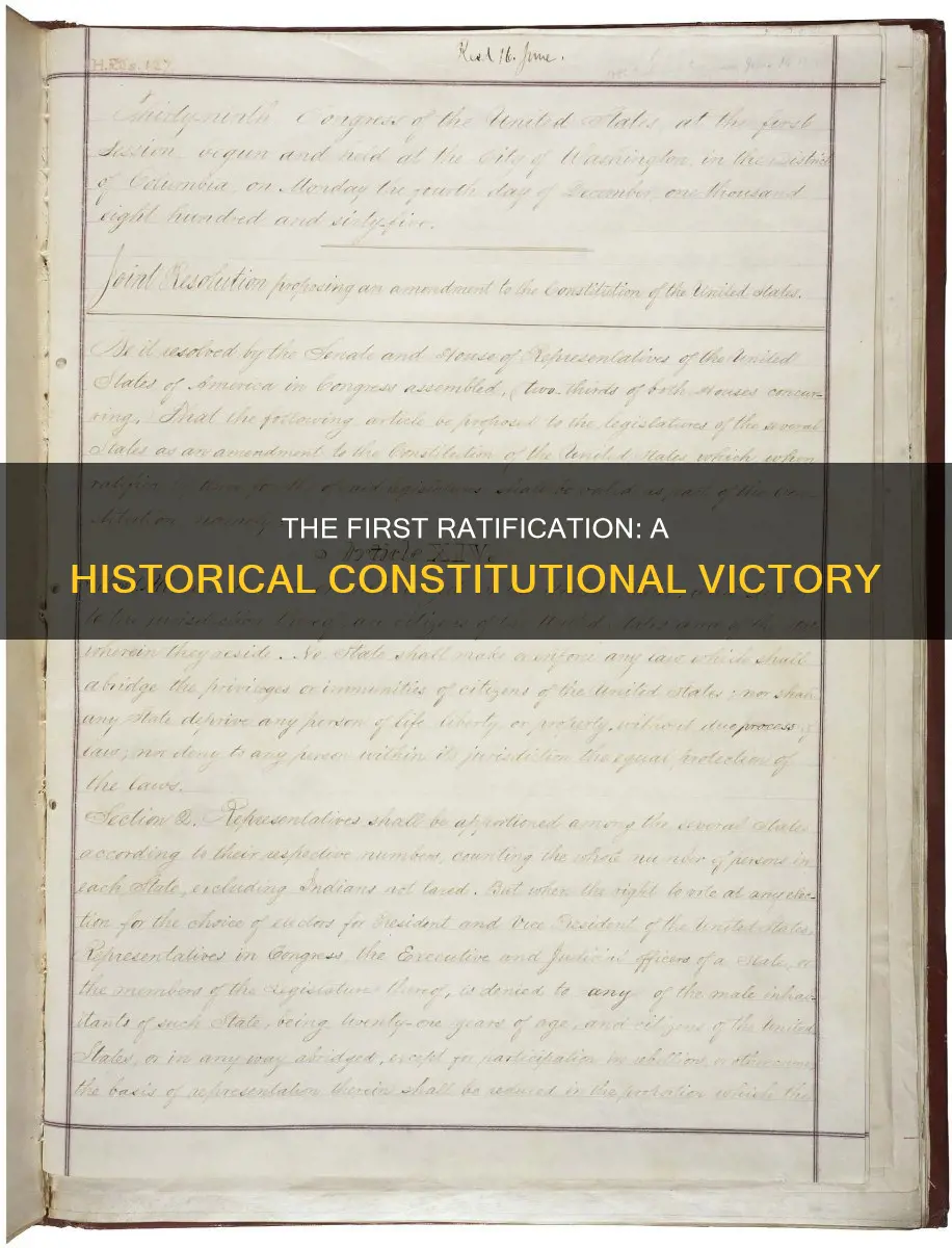 who won the first ratification of the constitution