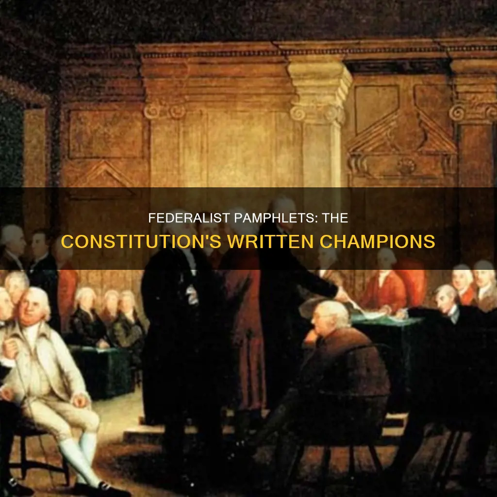 who wrote pamphlets to support the new constitution
