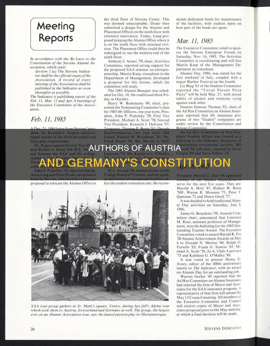 who wrote the constitution of germany and austria