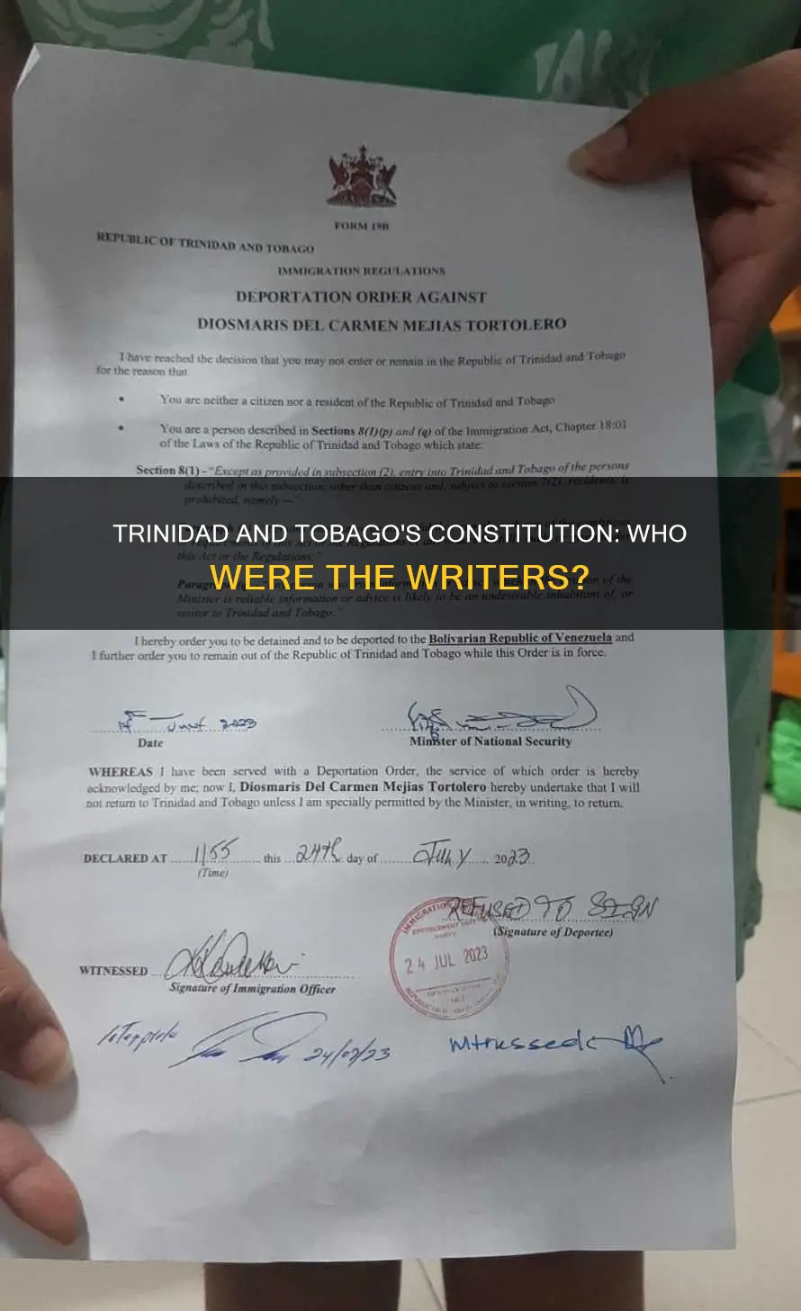 who wrote the constitution of trinidad and tobago