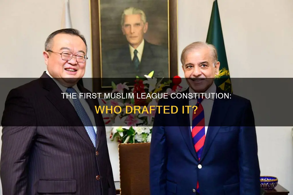 who wrote the first constitution of muslim league