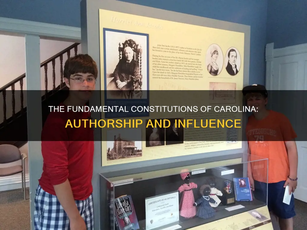 who wrote the fundamental constitutions for the colony of carolina