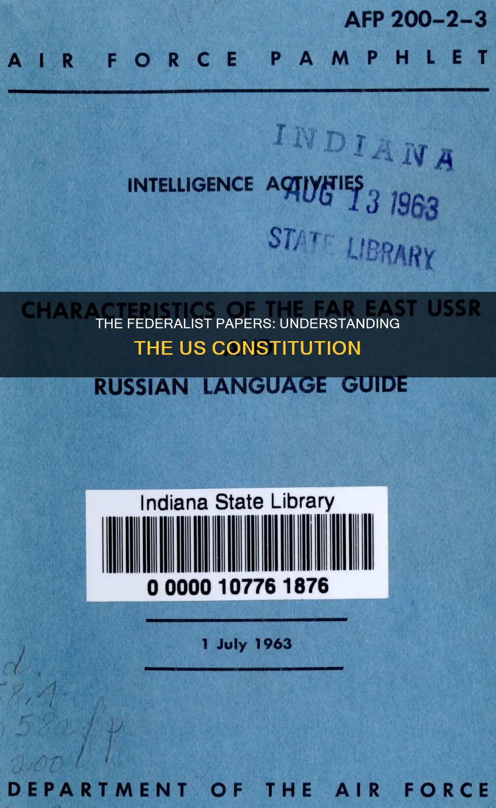 who wrote the pamphlet observations on the new constitution