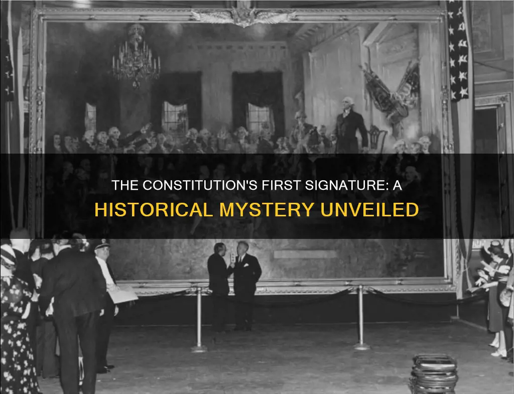 who wrote their name first on the constitution