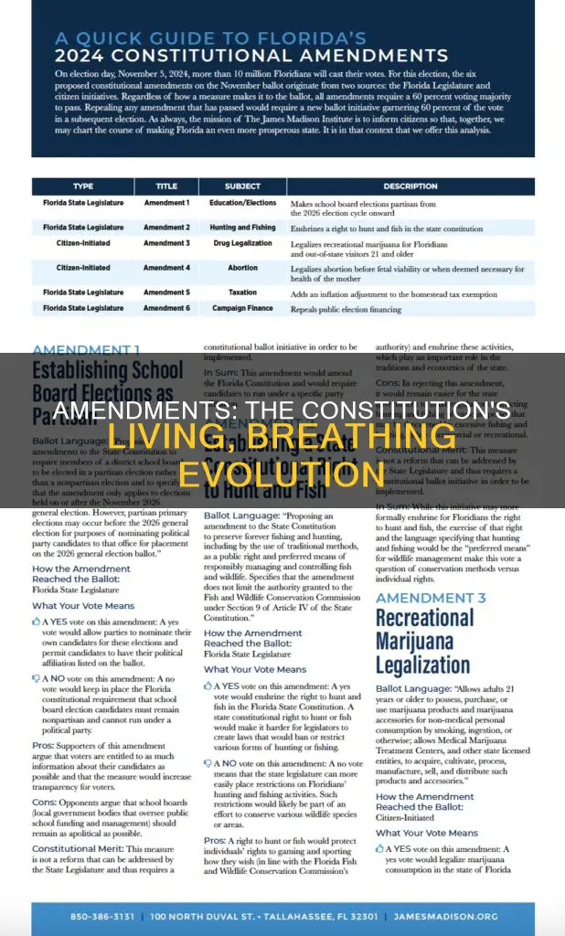 why are amendments important to the constitution