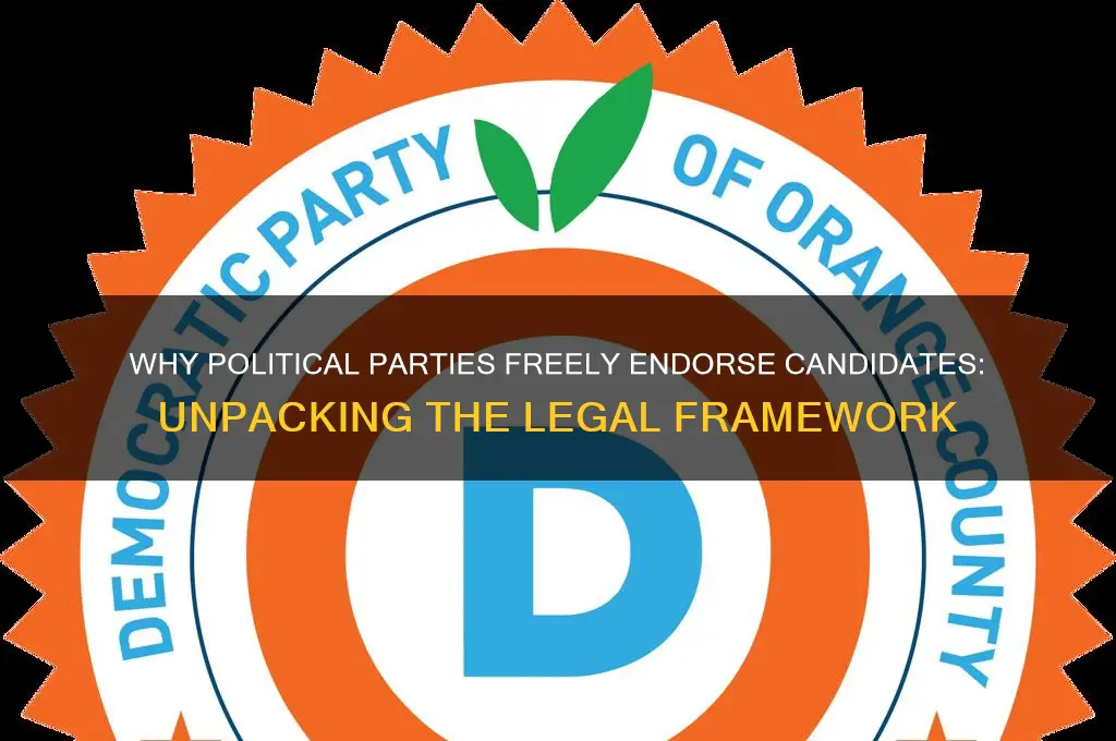 why are political parties not banner from backing candidates