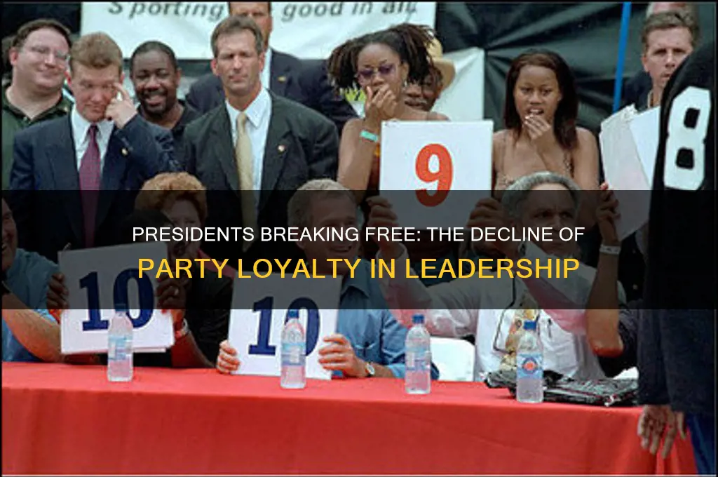 why are presidents no longer beholden to political parties