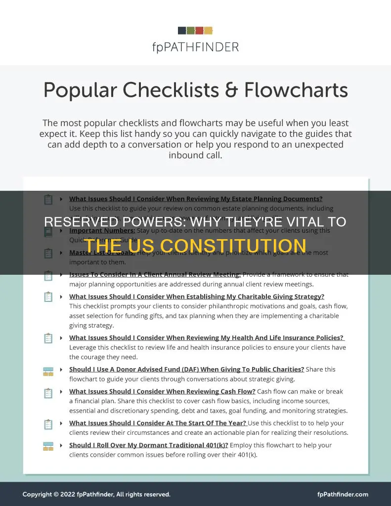 why are reserved powers in the us constitution important