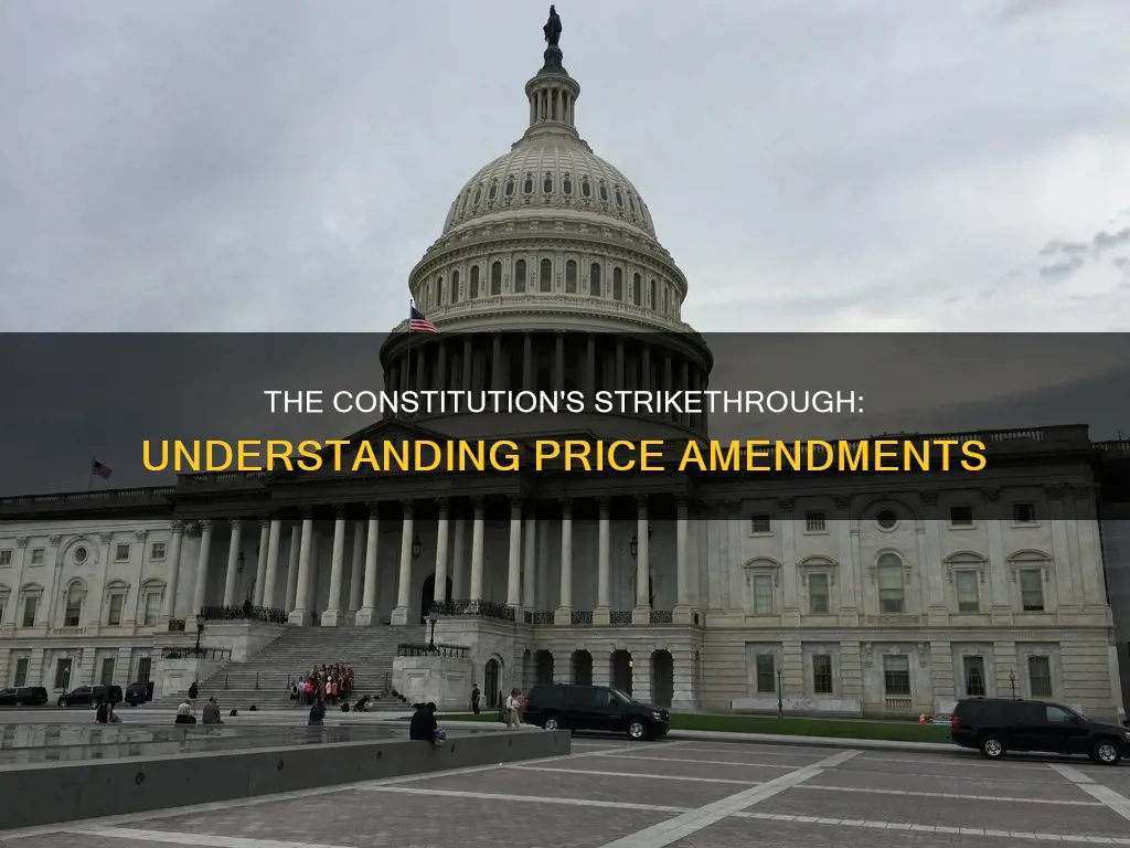 why are the price of the constitution lined through