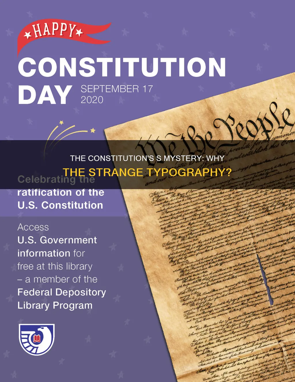 why are the s in the constitution f