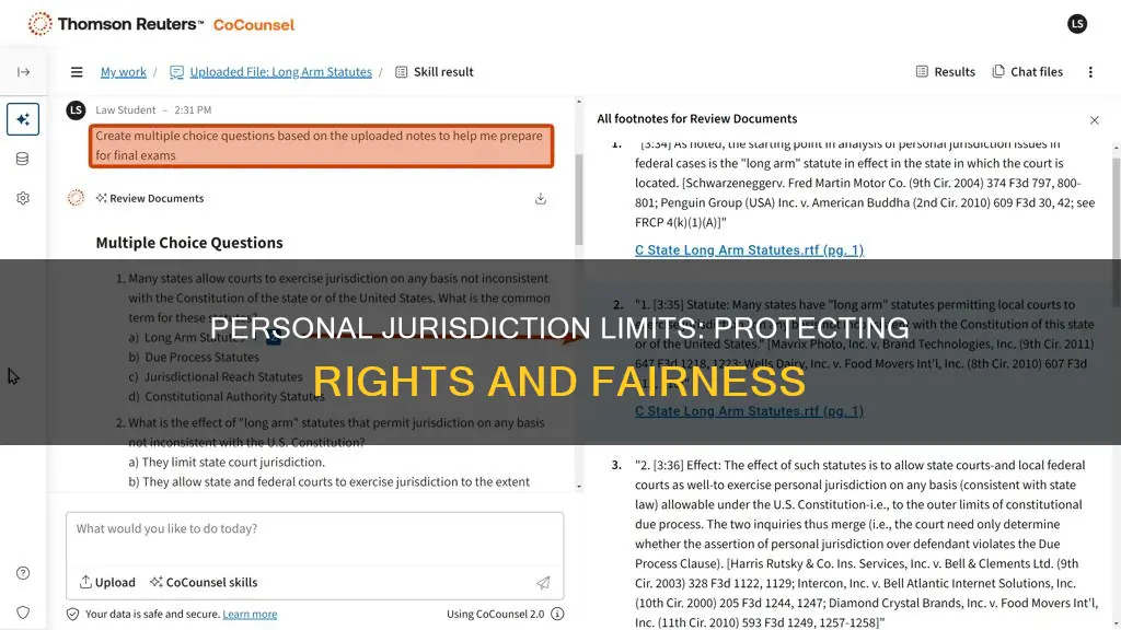 why are there constitutional limits on personal jurisdiction