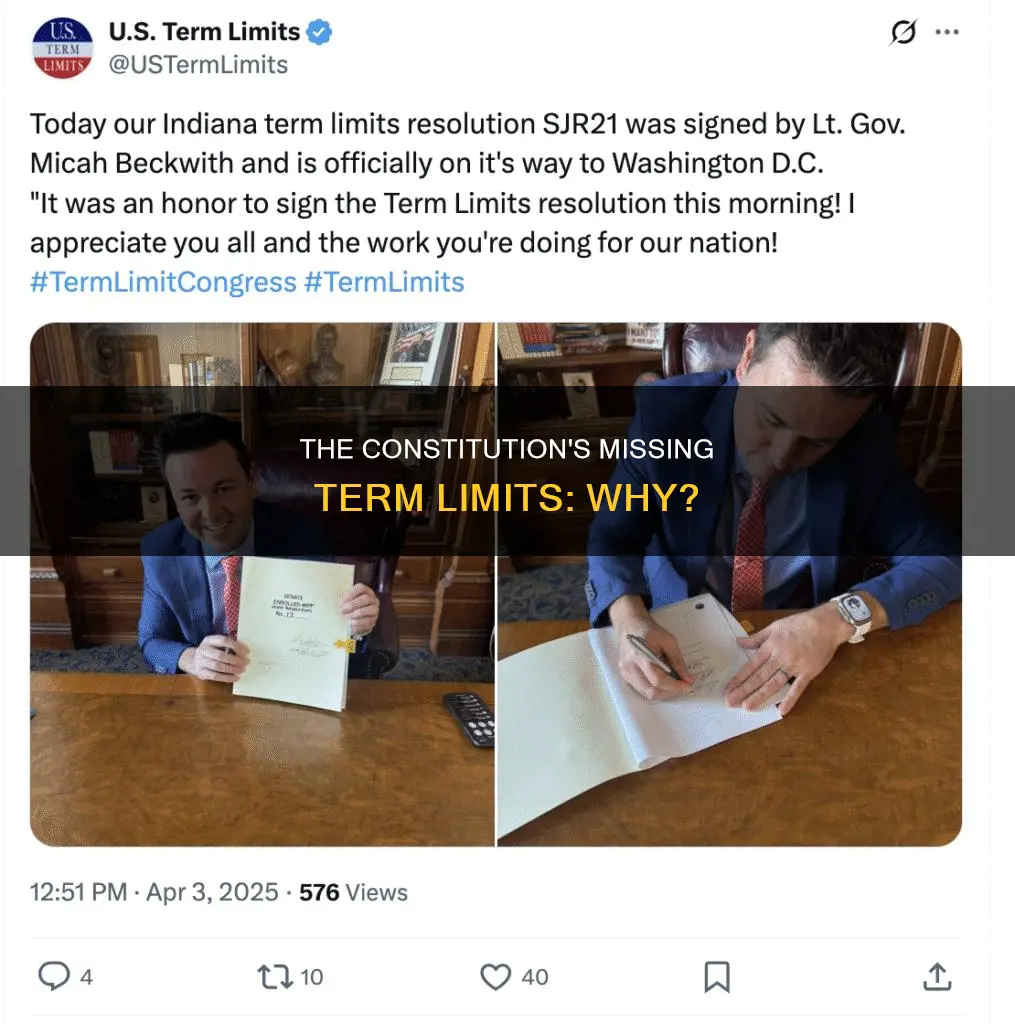 why are there no congressional term limits in the constitution