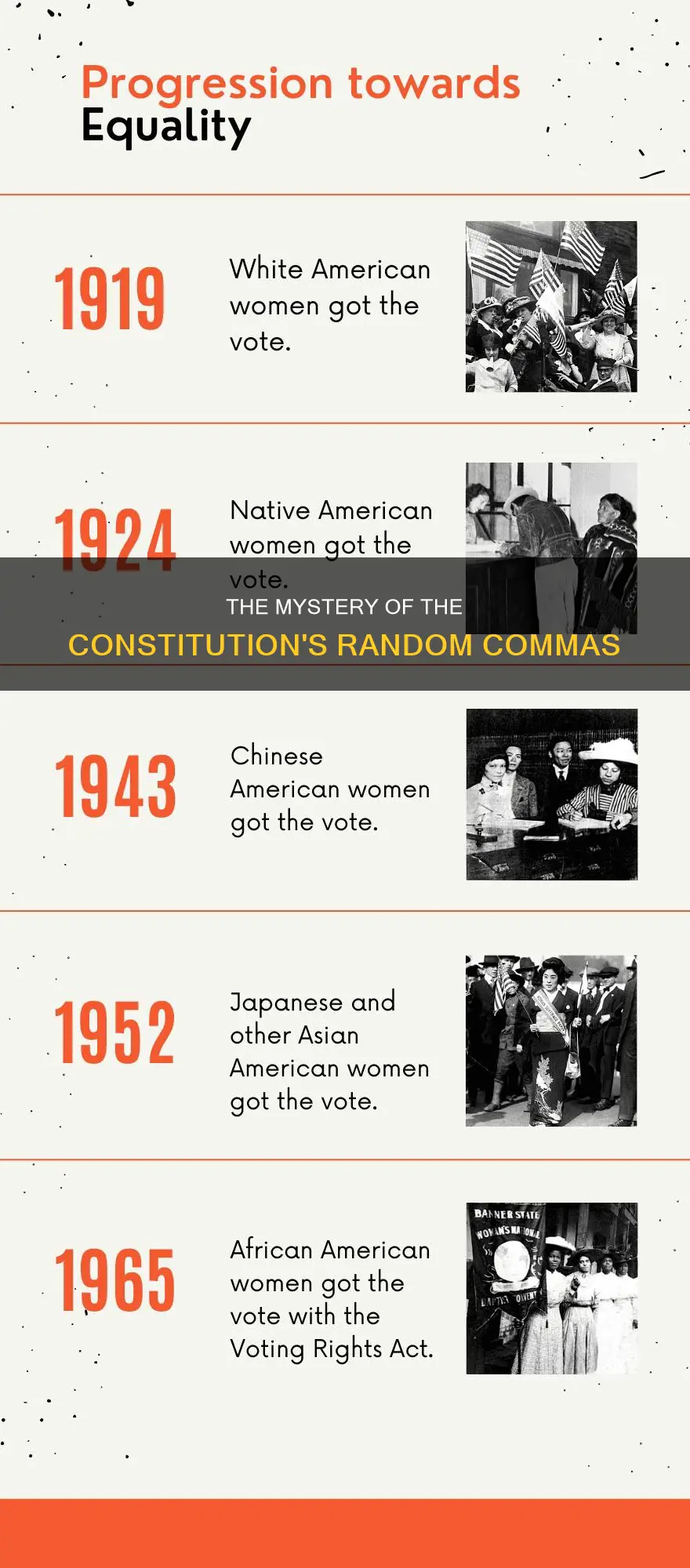 why are there random commas in the us constitution