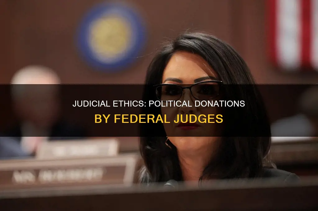 why can federal judges donate to political campaigns