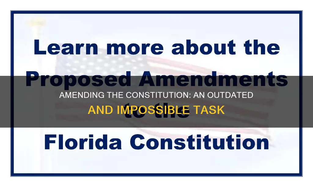 why can we no longer amend the constitution