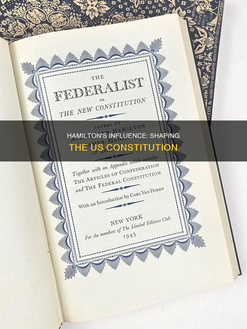 why did alexander hamilton help write the constitution