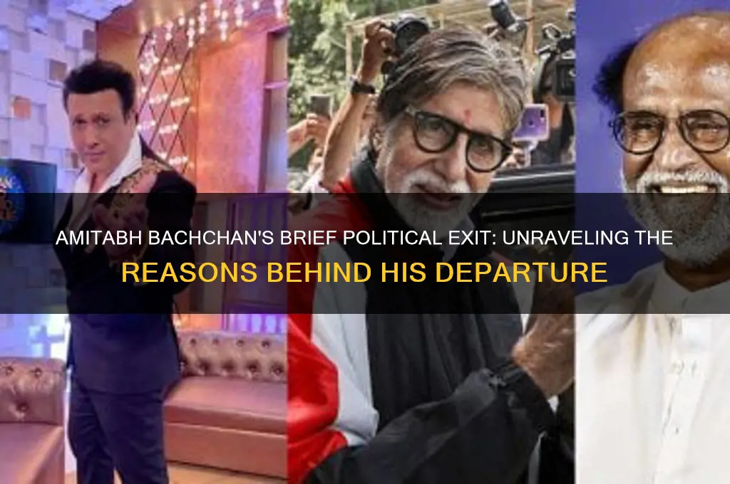 why did amitabh leave politics