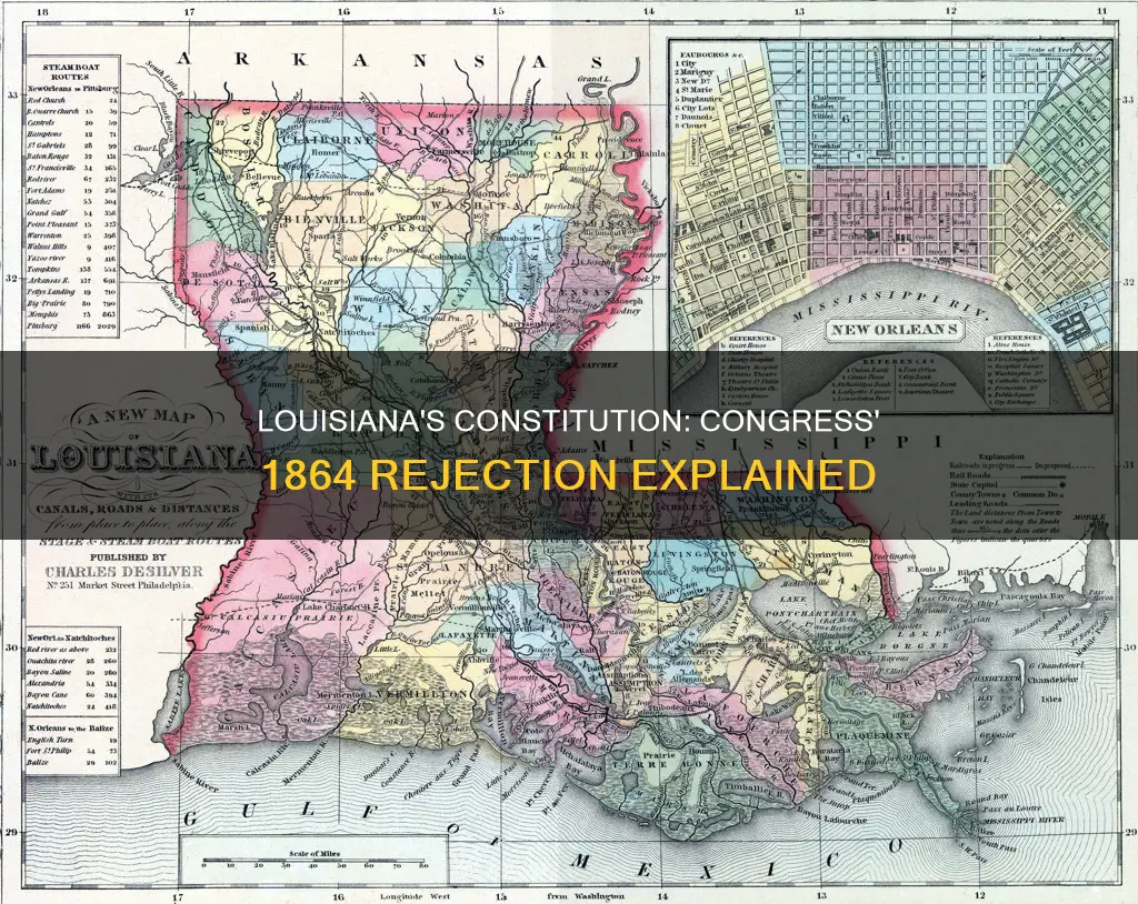 why did congress reject louisiana new constitution in 1864