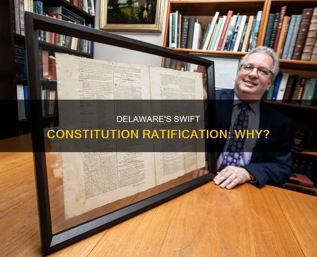 why did delaware ratify the constitution first