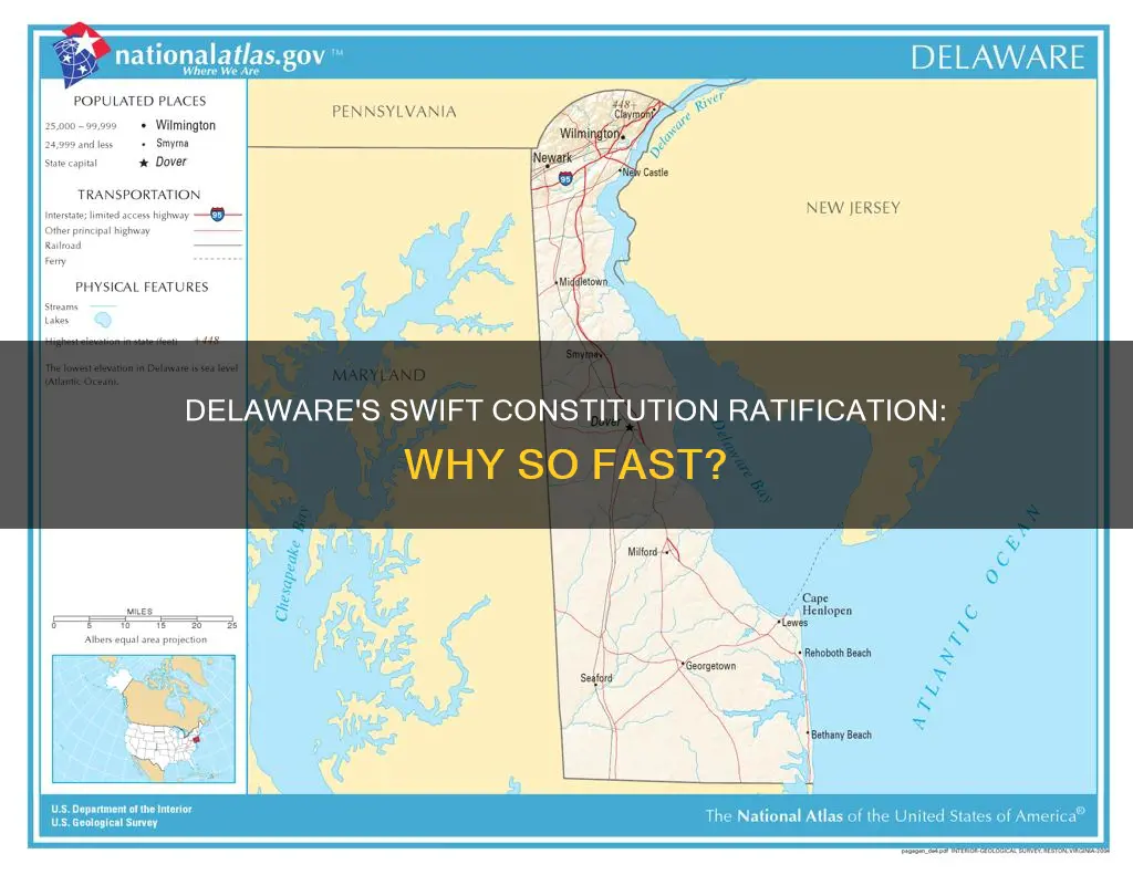 why did delaware ratify the constitution so quickly