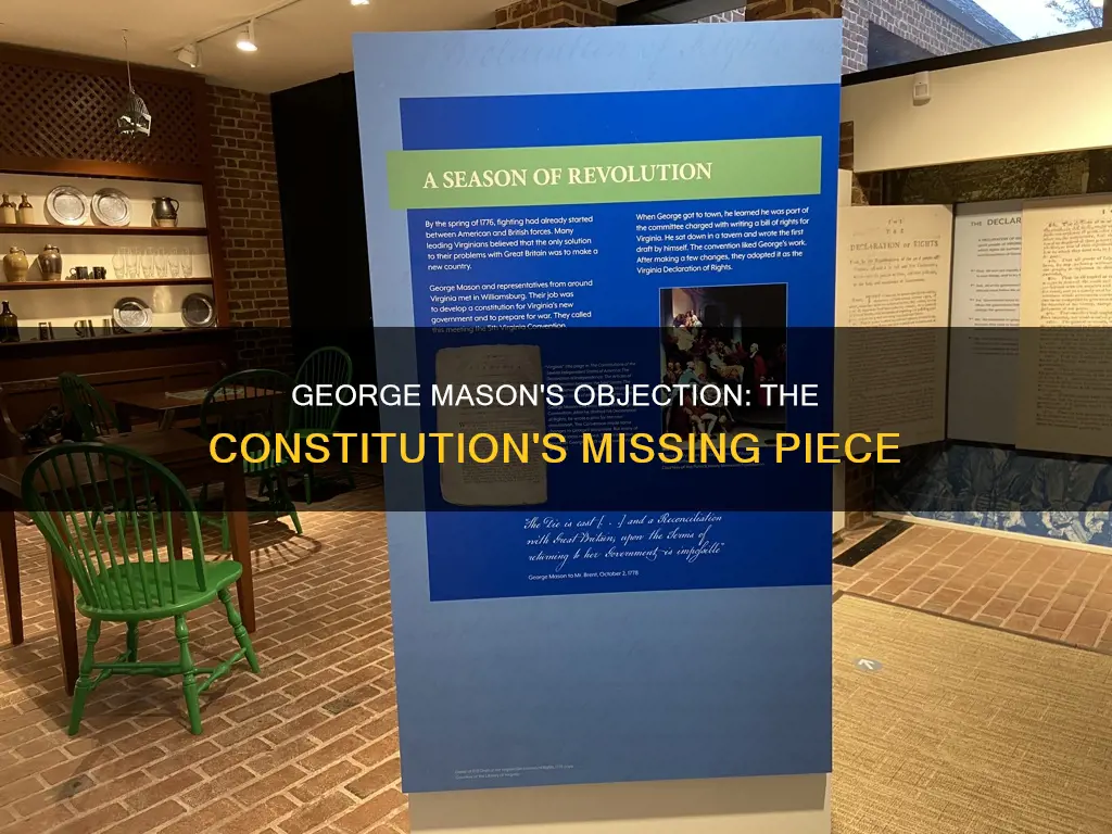why did george mason object to the constitution