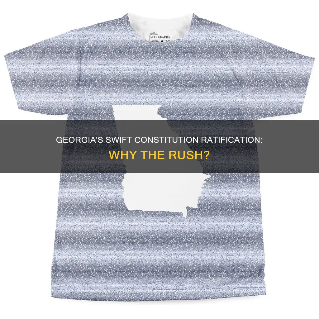 why did georgia ratify the constitution so quickly