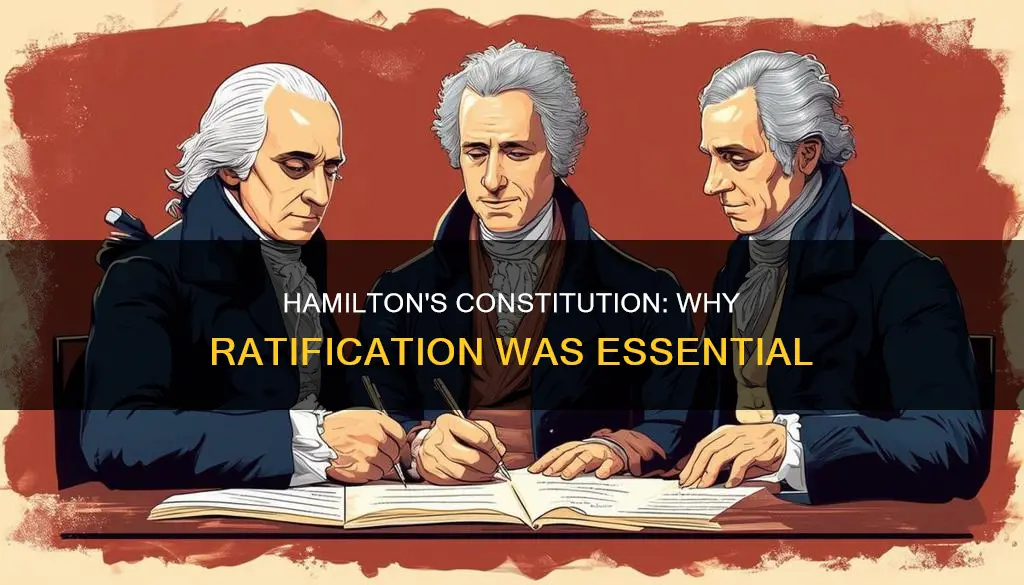 why did hamilton believe the constitution should be ratified