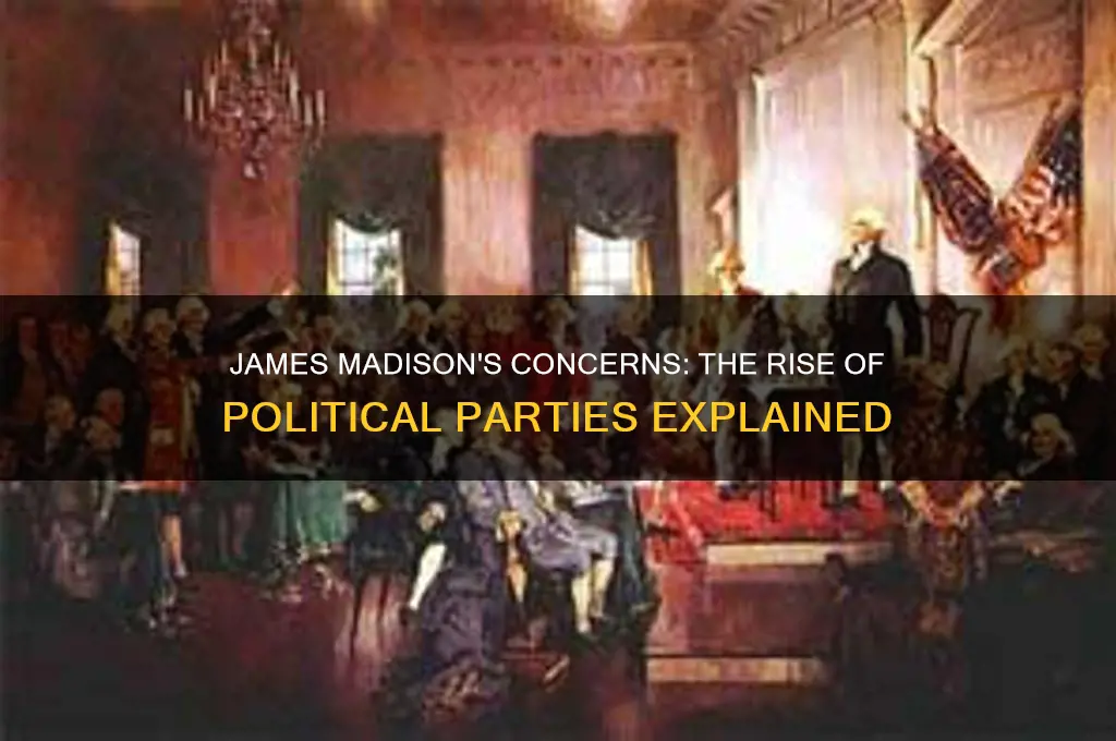 why did james madison fear the emergence of political parties