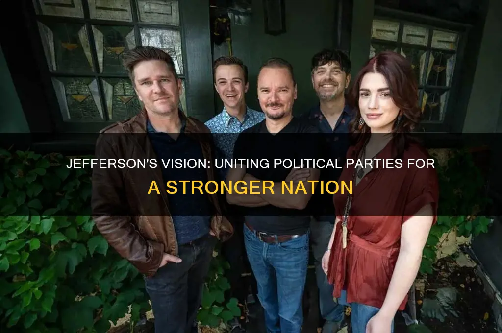 why did jefferson seek unity between political parties