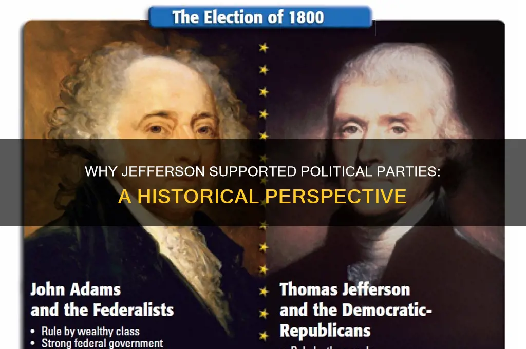 why did jefferson want political parties