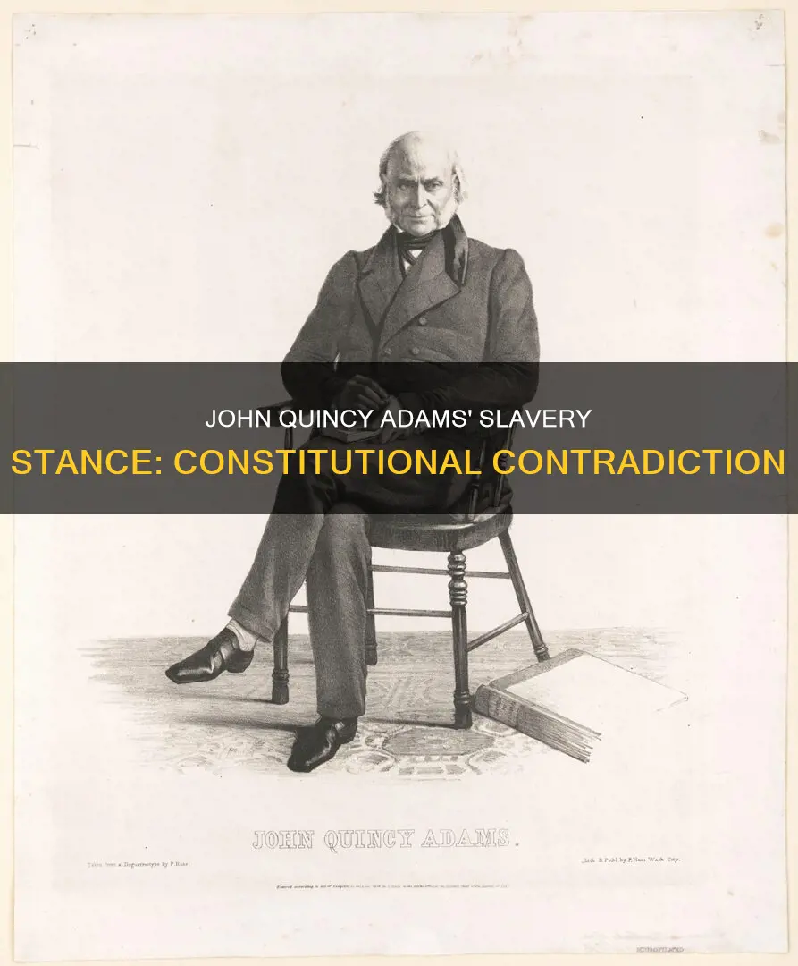 why did john quincy adams believe slavery was constitutional