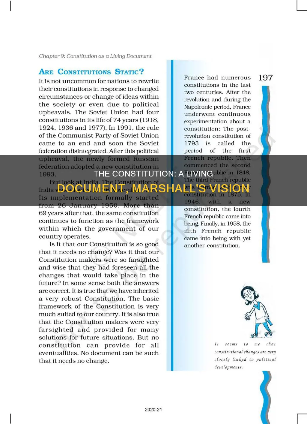 why did marshall call the constitution a living document