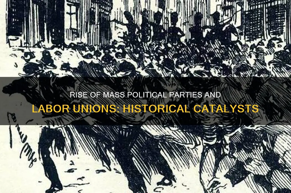 why did mass political parties and new labor organizations rise
