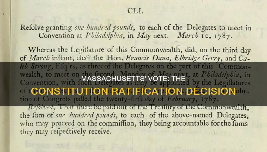 why did massachusetts finally vote to ratify the constitution