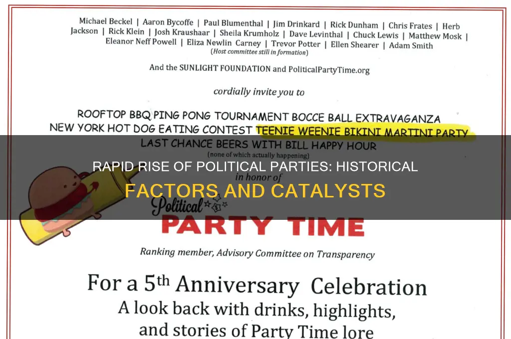 why did political parties form so quickly