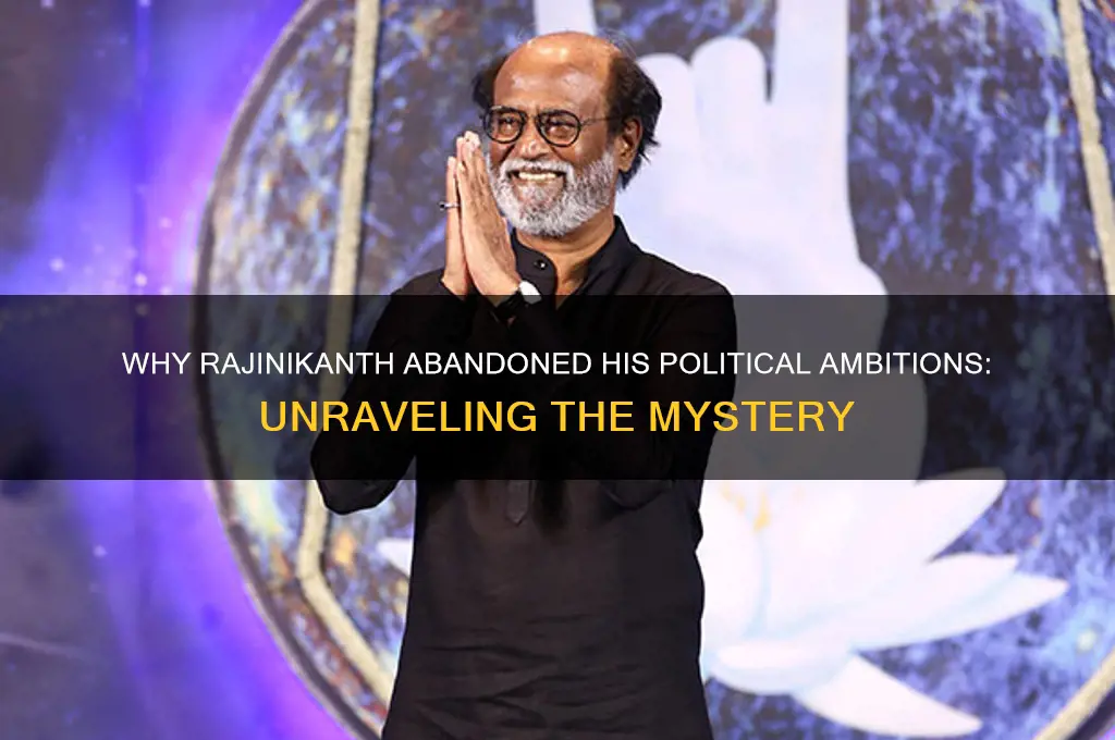 why did rajinikanth quit politics